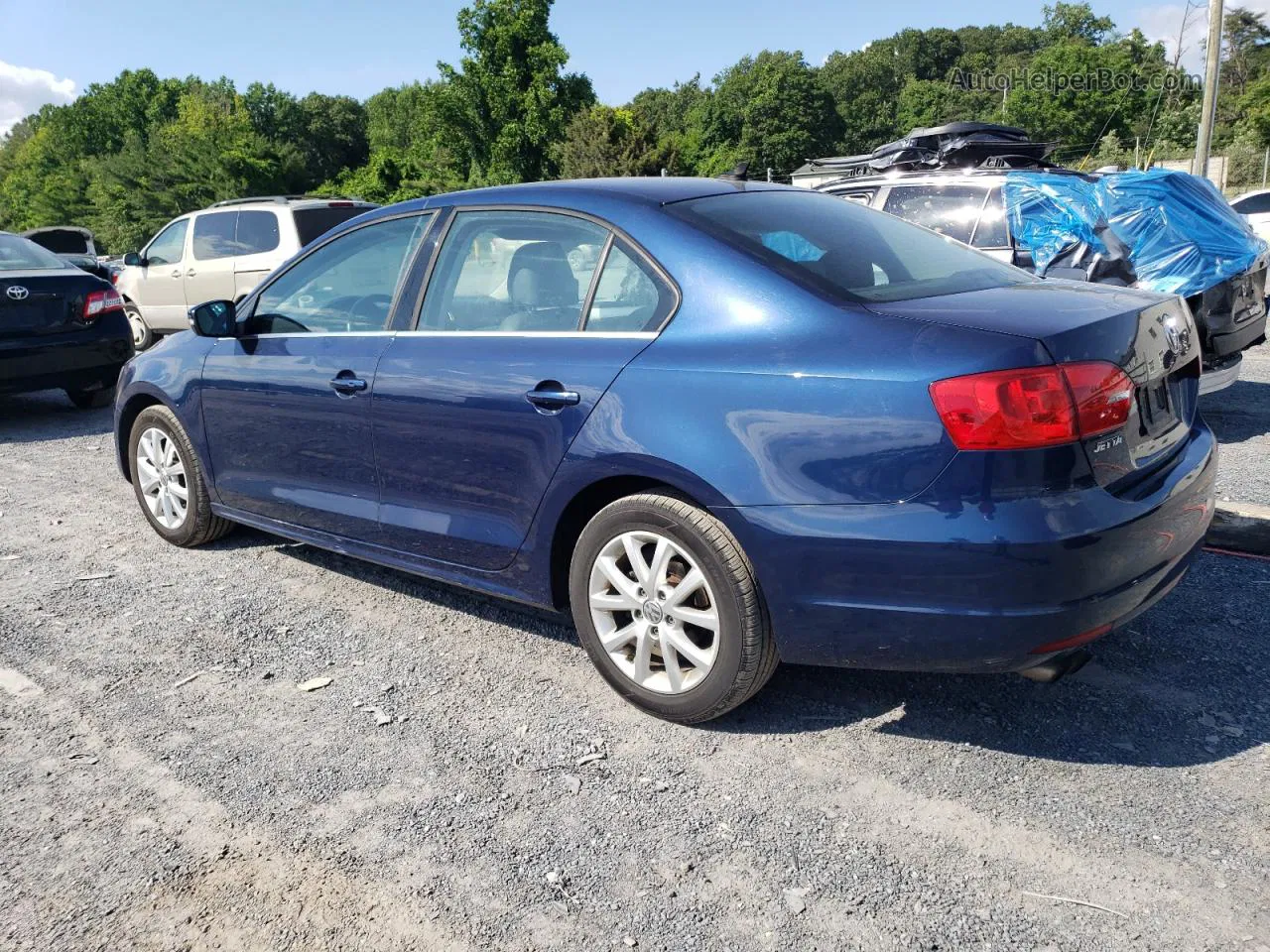 2014 Volkswagen Jetta Se Blue vin: 3VWD17AJ4EM326805