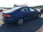 2014 Volkswagen Jetta Se Blue vin: 3VWD17AJ4EM326805