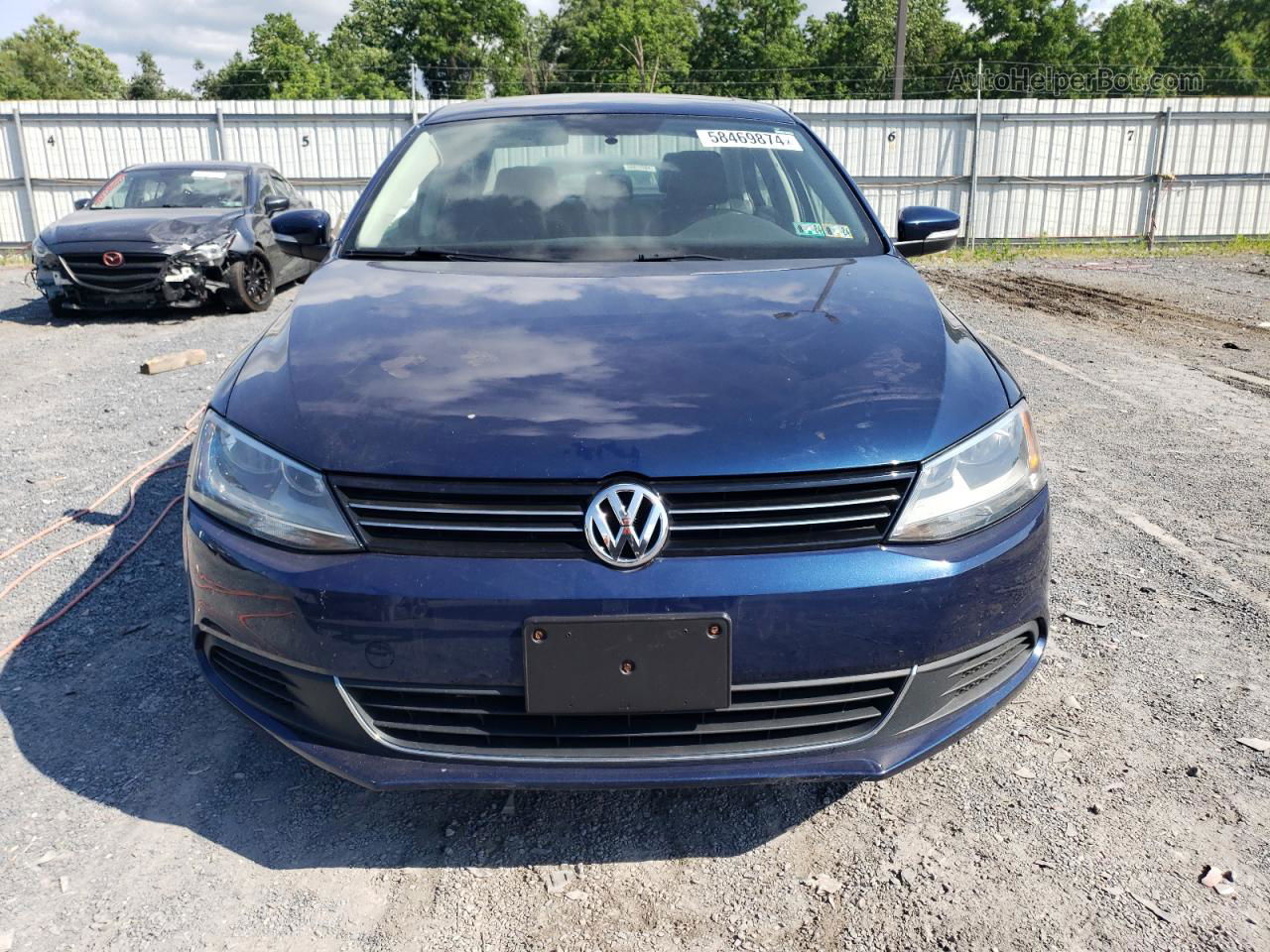 2014 Volkswagen Jetta Se Blue vin: 3VWD17AJ4EM326805