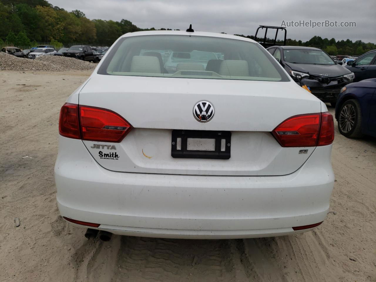 2014 Volkswagen Jetta Se White vin: 3VWD17AJ4EM328828