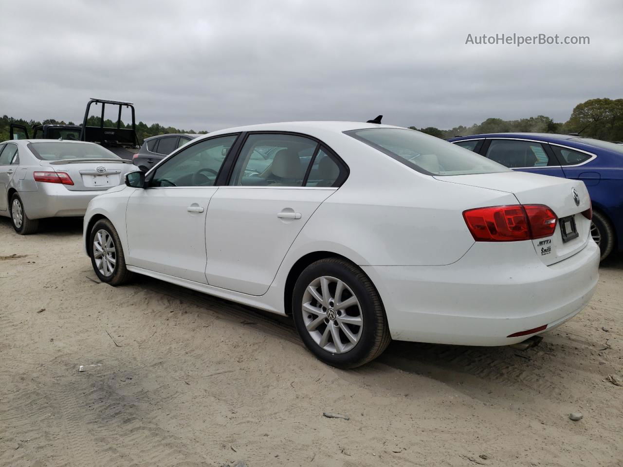 2014 Volkswagen Jetta Se White vin: 3VWD17AJ4EM328828