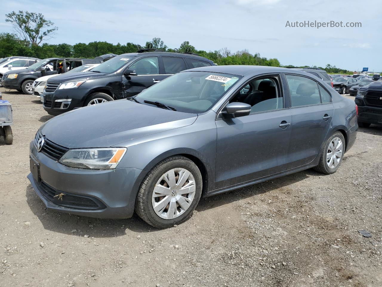 2014 Volkswagen Jetta Se Gray vin: 3VWD17AJ4EM360792