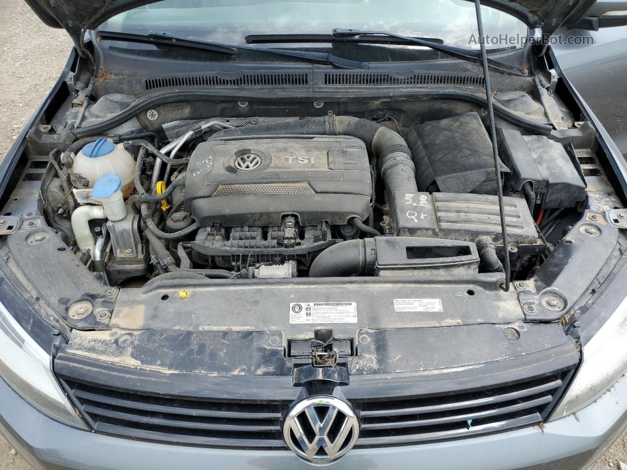 2014 Volkswagen Jetta Se Gray vin: 3VWD17AJ4EM360792