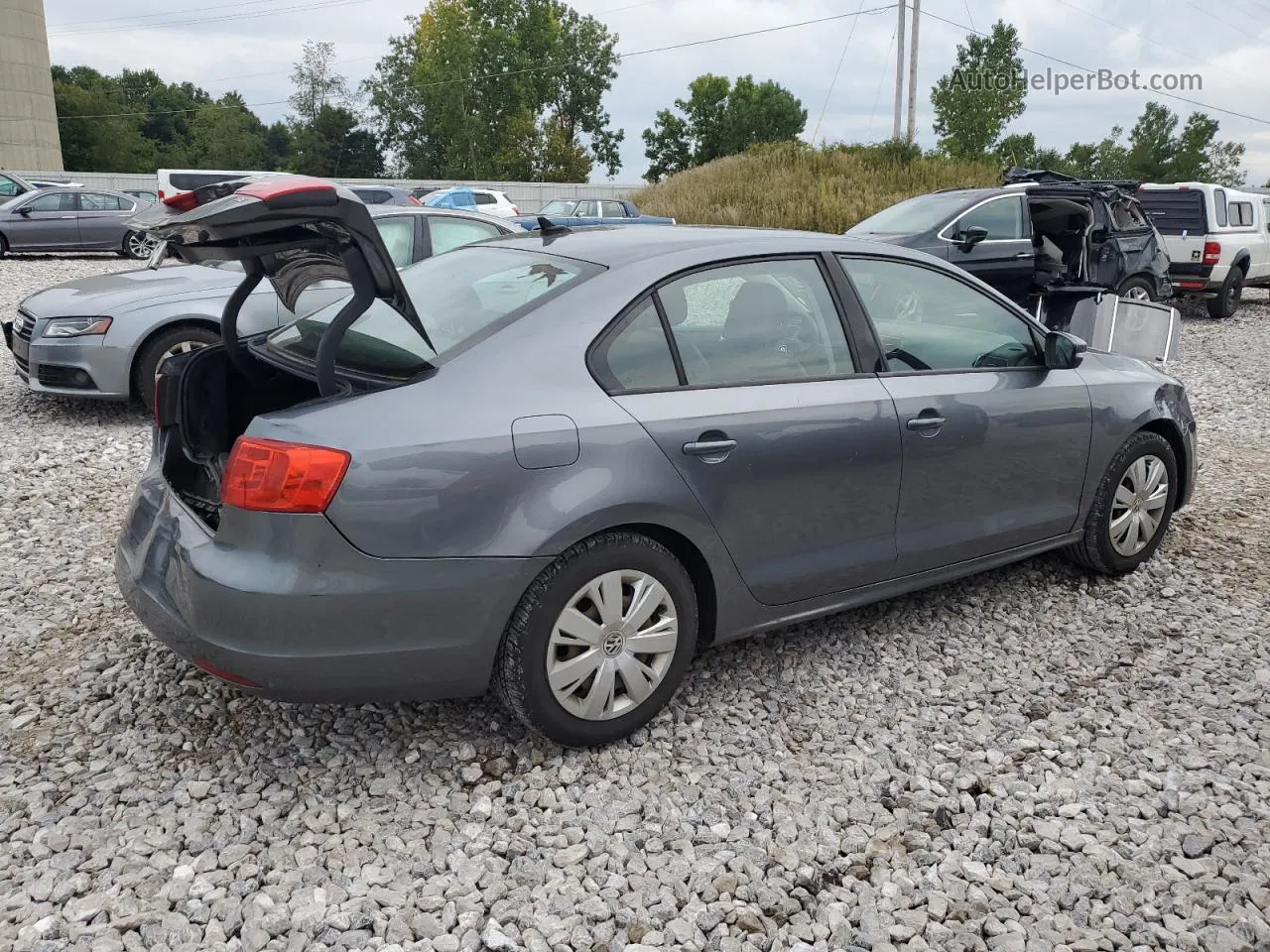 2014 Volkswagen Jetta Se Gray vin: 3VWD17AJ4EM360808