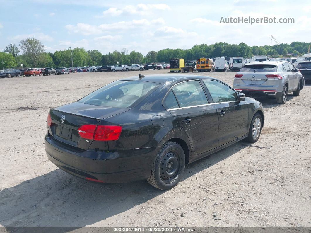 2014 Volkswagen Jetta 1.8t Se Black vin: 3VWD17AJ4EM406427