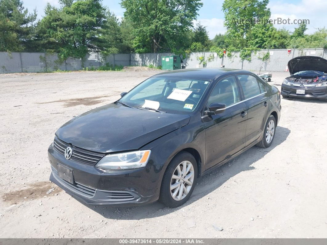 2014 Volkswagen Jetta 1.8t Se Black vin: 3VWD17AJ4EM406427