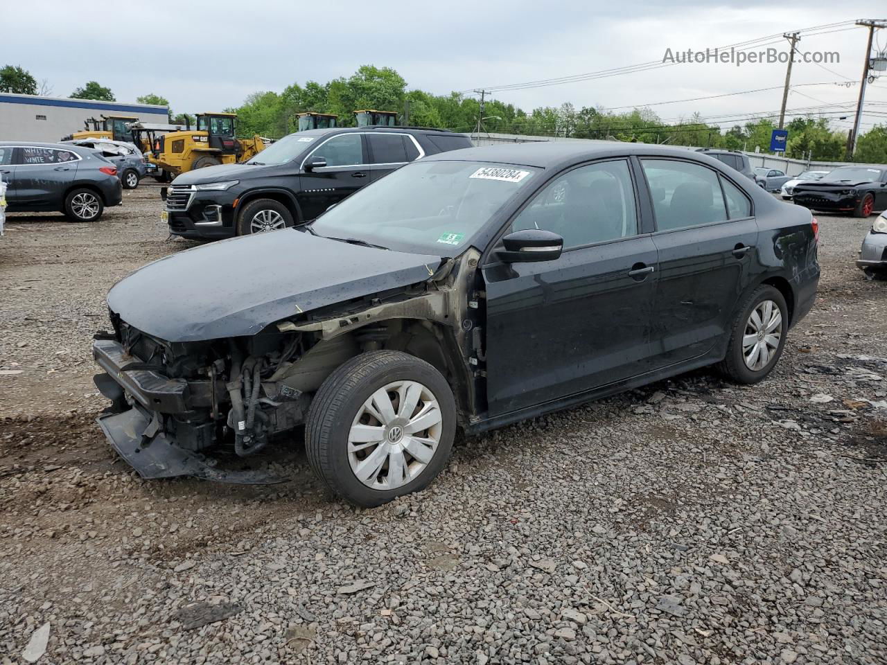 2014 Volkswagen Jetta Se Black vin: 3VWD17AJ4EM420019