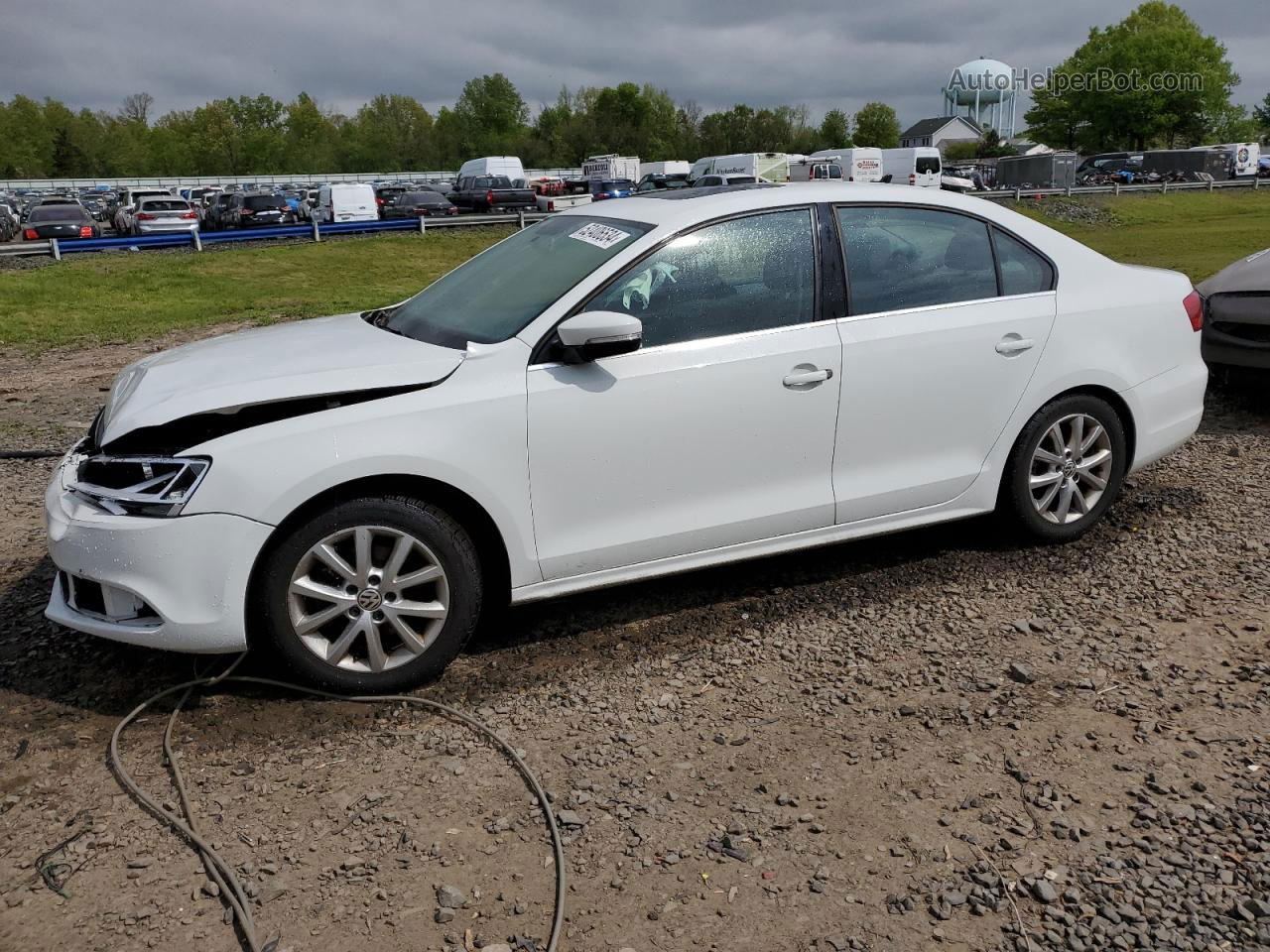 2014 Volkswagen Jetta Se White vin: 3VWD17AJ4EM426631