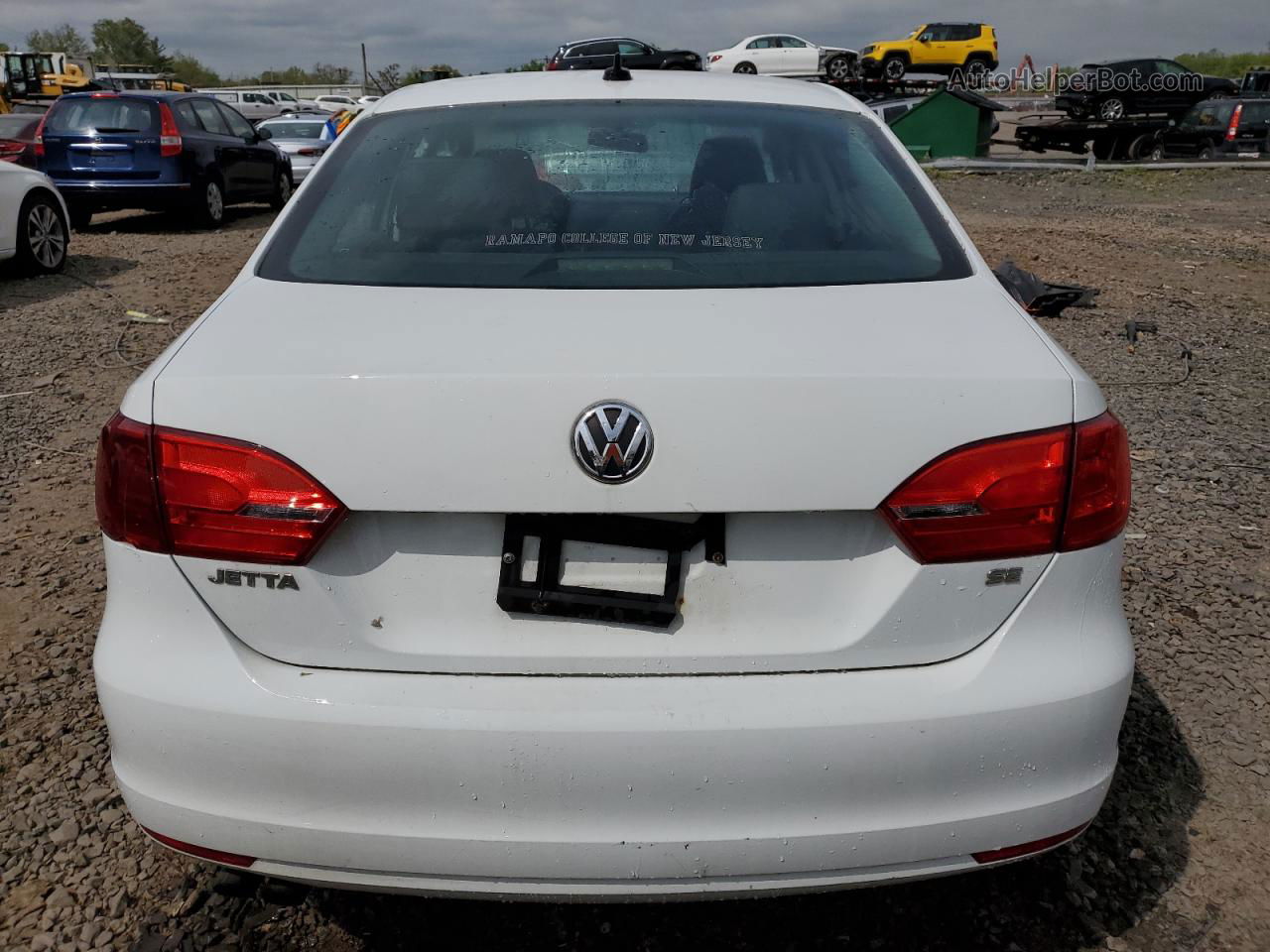 2014 Volkswagen Jetta Se White vin: 3VWD17AJ4EM426631