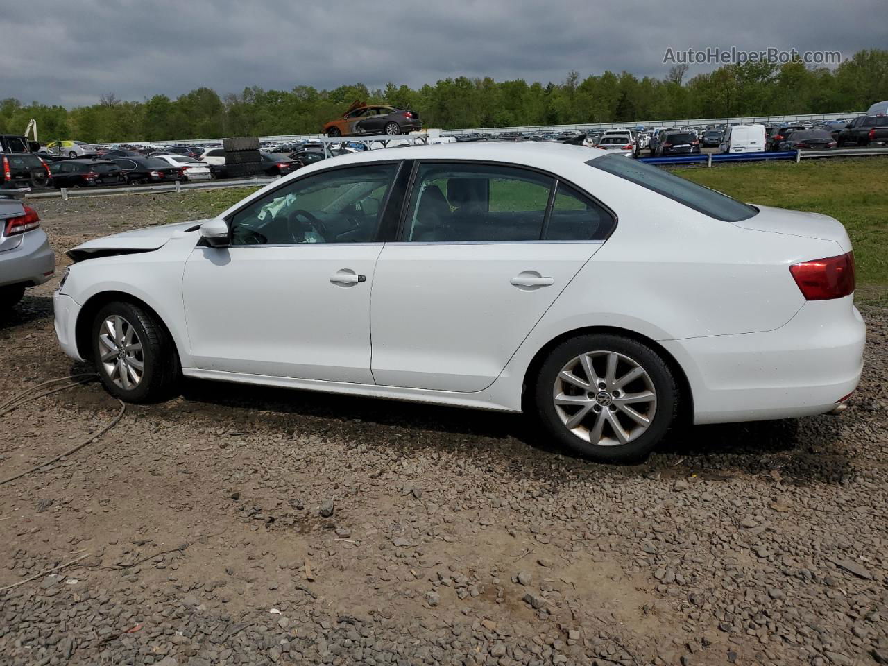 2014 Volkswagen Jetta Se White vin: 3VWD17AJ4EM426631