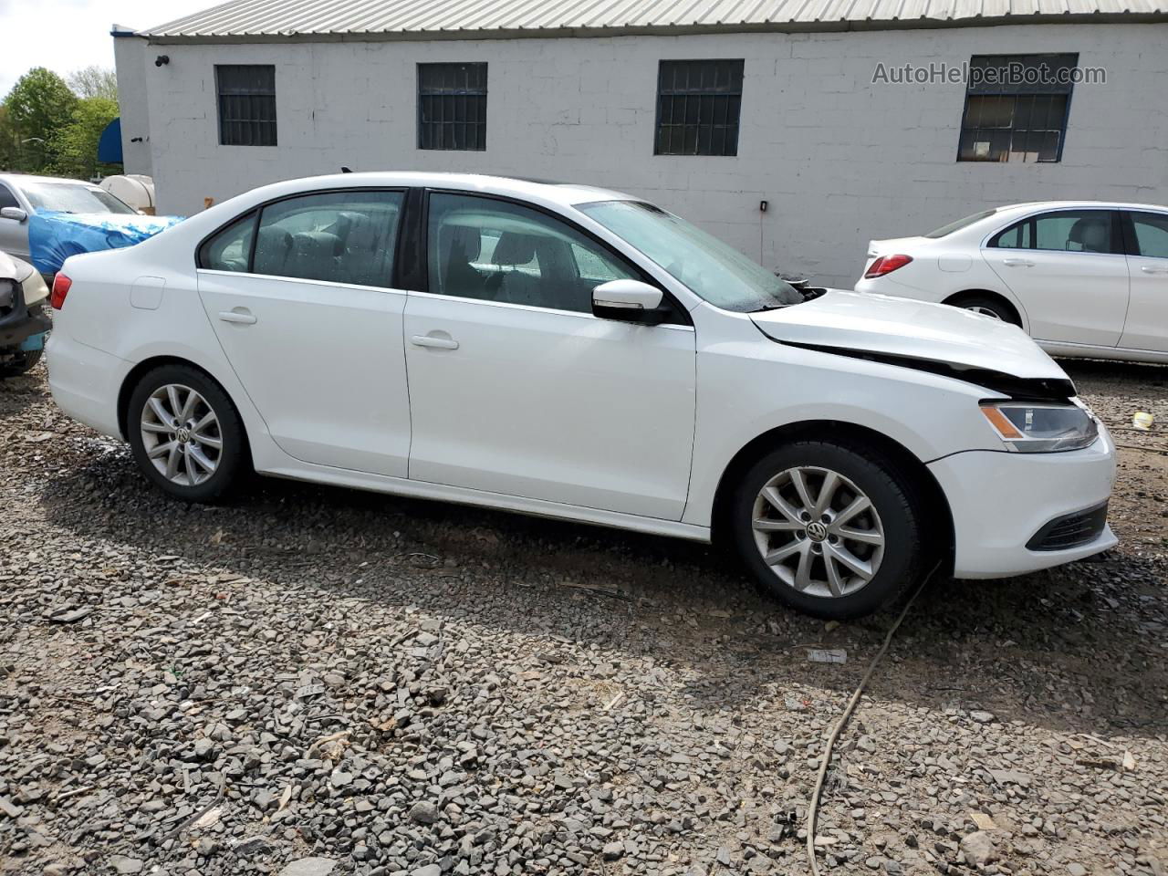 2014 Volkswagen Jetta Se White vin: 3VWD17AJ4EM426631