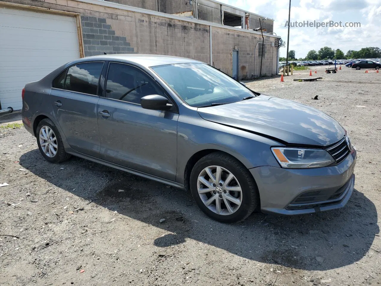 2015 Volkswagen Jetta Se Gray vin: 3VWD17AJ4FM259916