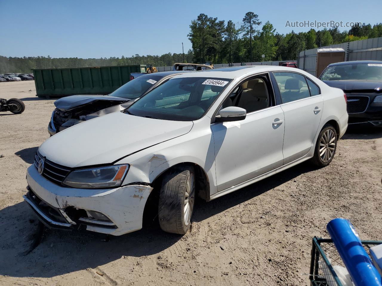 2015 Volkswagen Jetta Se White vin: 3VWD17AJ4FM275730