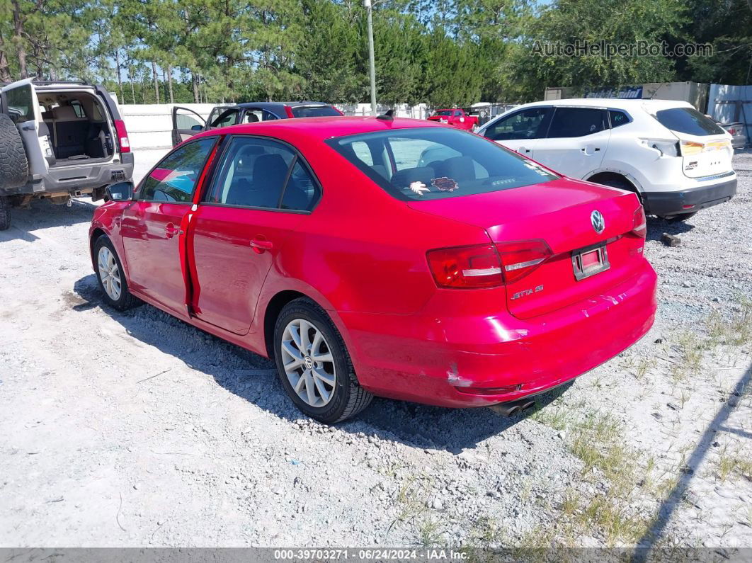 2015 Volkswagen Jetta 1.8t Se Red vin: 3VWD17AJ4FM358171