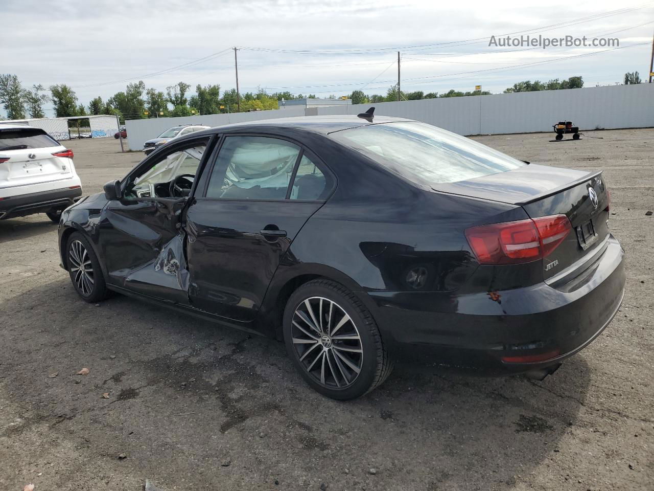 2016 Volkswagen Jetta Sport Black vin: 3VWD17AJ4GM297552