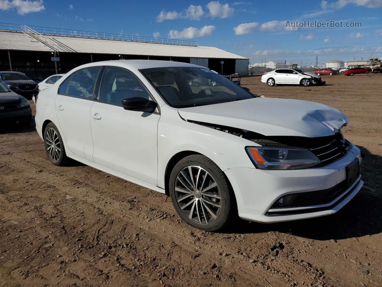 2016 Volkswagen Jetta Sport White vin: 3VWD17AJ4GM331117