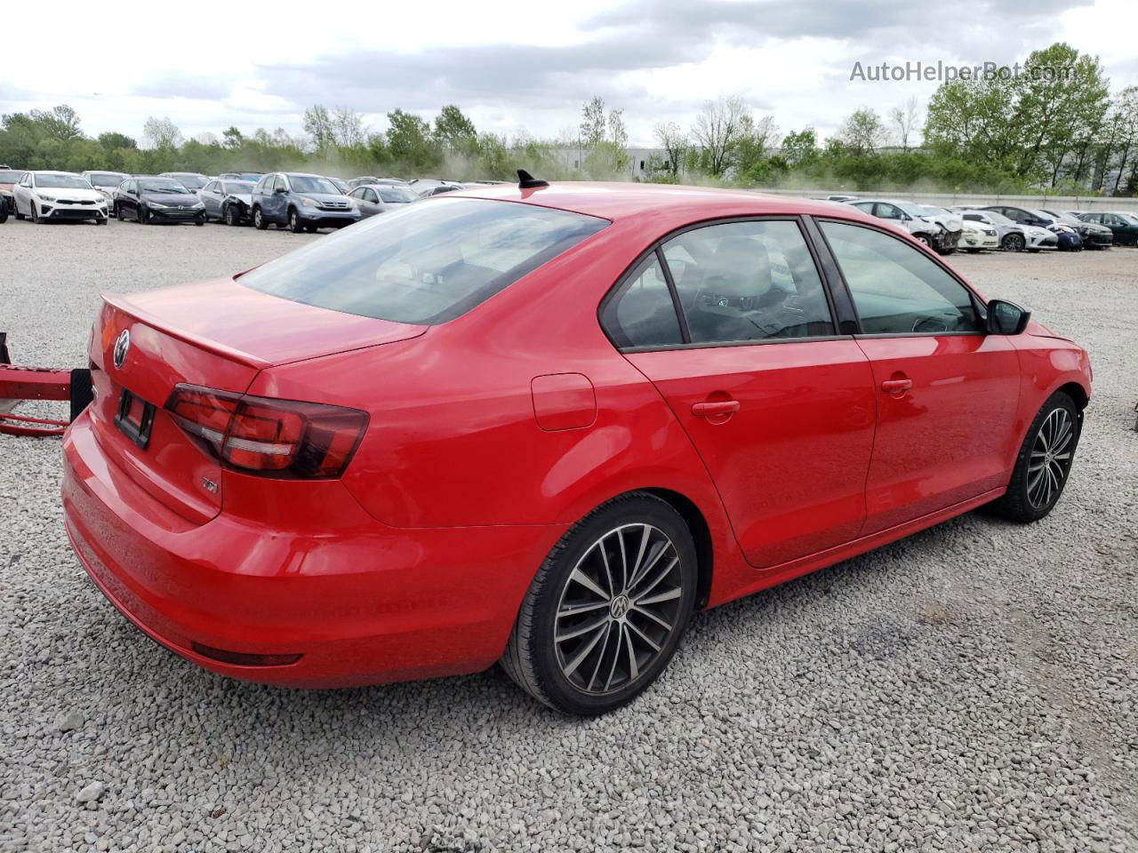 2016 Volkswagen Jetta Sport Red vin: 3VWD17AJ4GM379524