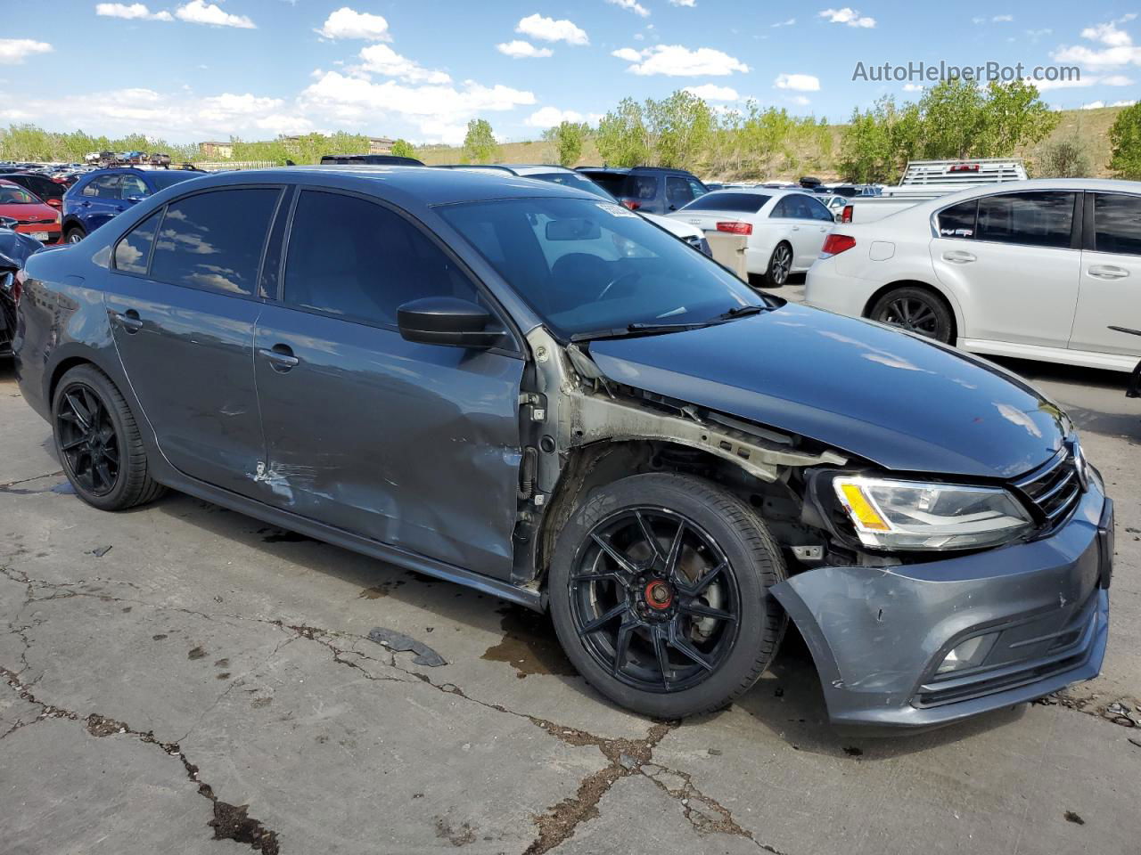 2016 Volkswagen Jetta Sport Charcoal vin: 3VWD17AJ4GM386103