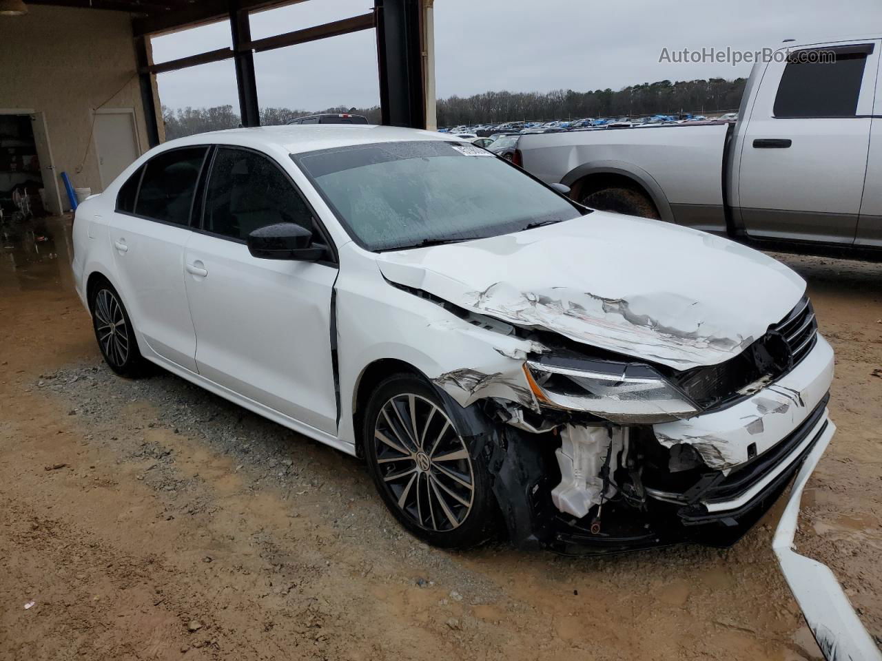 2016 Volkswagen Jetta Sport White vin: 3VWD17AJ4GM392127