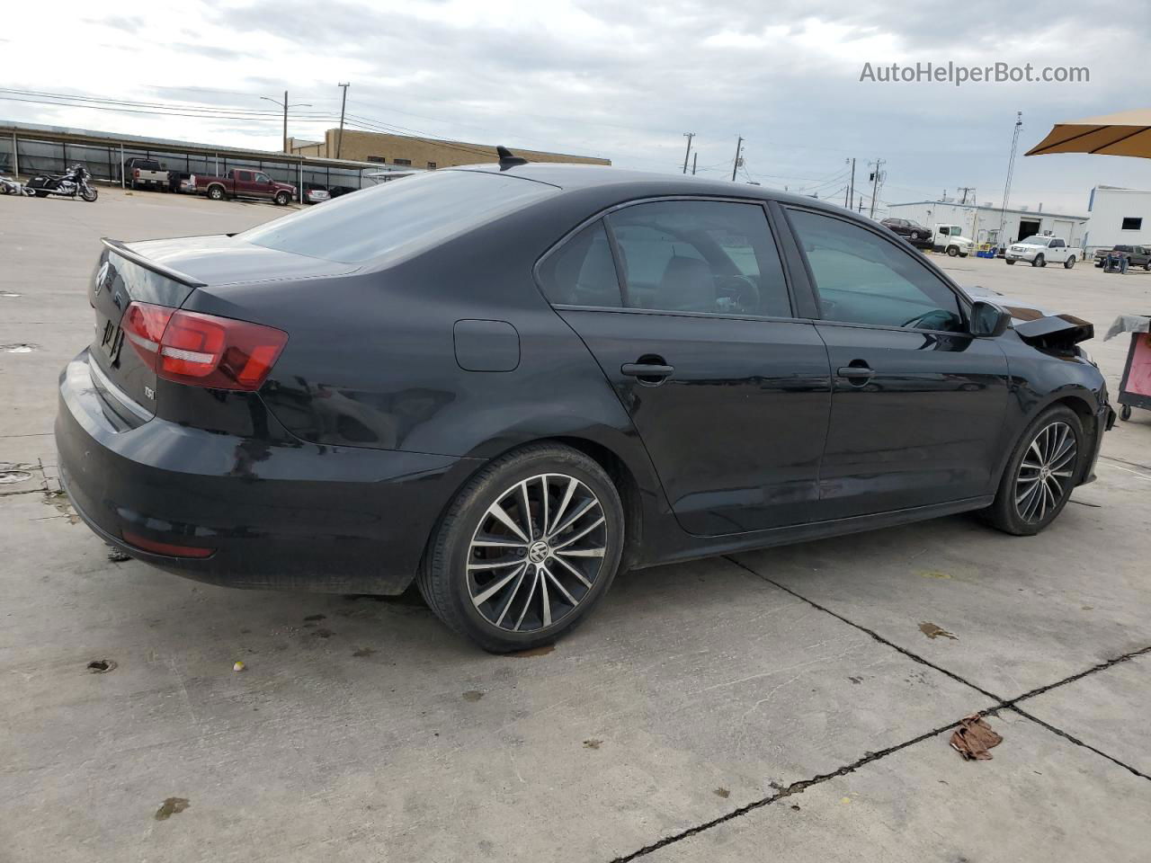 2016 Volkswagen Jetta Sport Black vin: 3VWD17AJ4GM405202