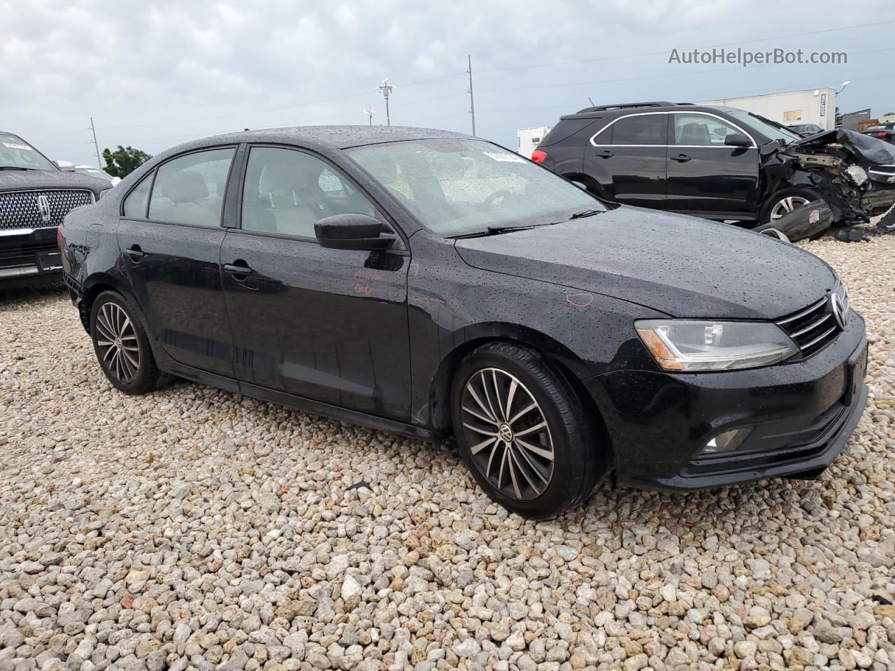 2017 Volkswagen Jetta Sport Black vin: 3VWD17AJ4HM302556