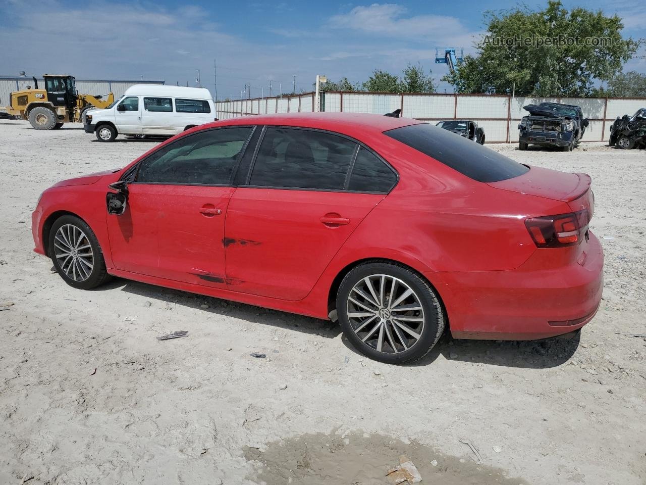 2017 Volkswagen Jetta Sport Red vin: 3VWD17AJ4HM302878