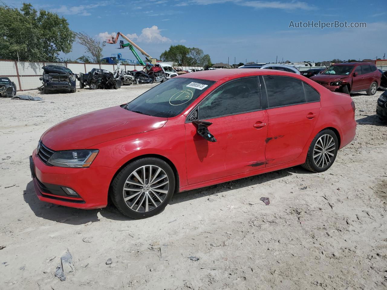 2017 Volkswagen Jetta Sport Красный vin: 3VWD17AJ4HM302878