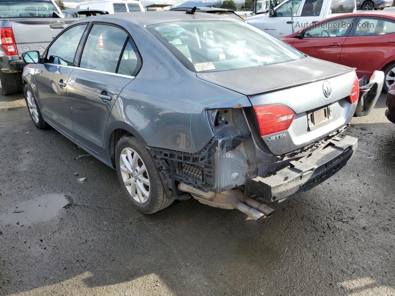 2014 Volkswagen Jetta Se Gray vin: 3VWD17AJ5EM309057