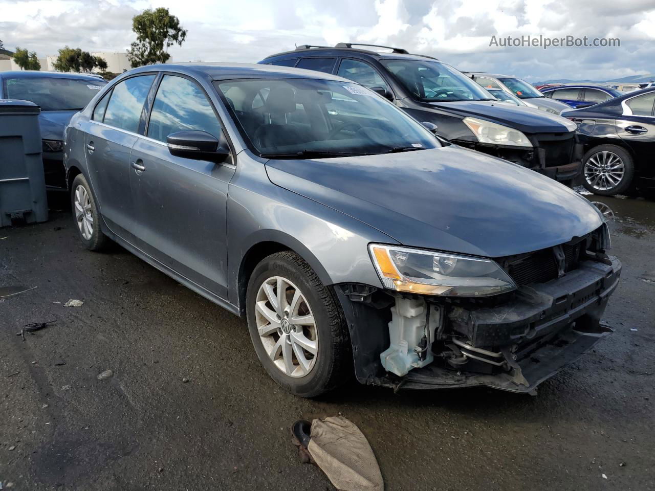 2014 Volkswagen Jetta Se Gray vin: 3VWD17AJ5EM309057