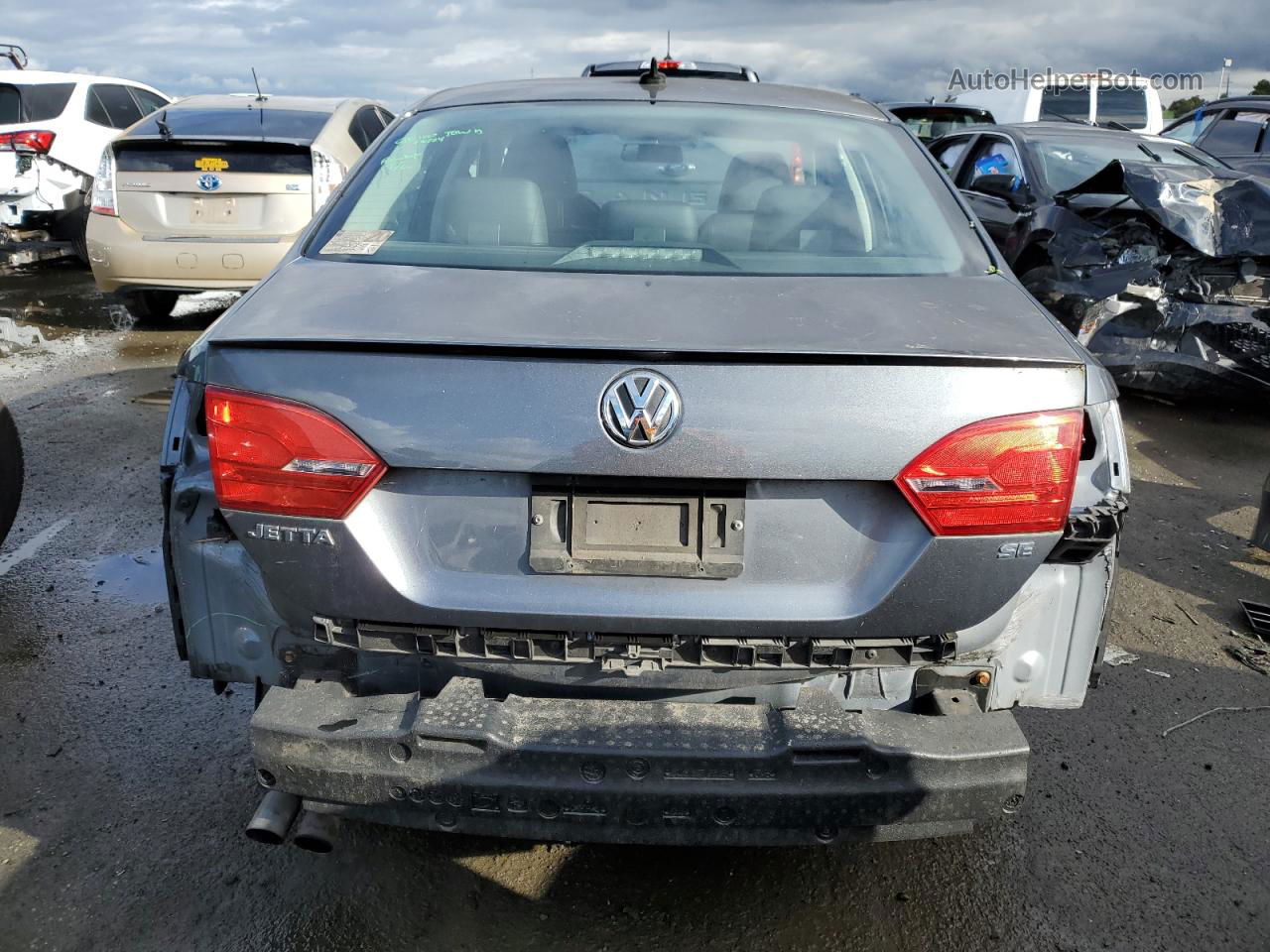 2014 Volkswagen Jetta Se Gray vin: 3VWD17AJ5EM309057