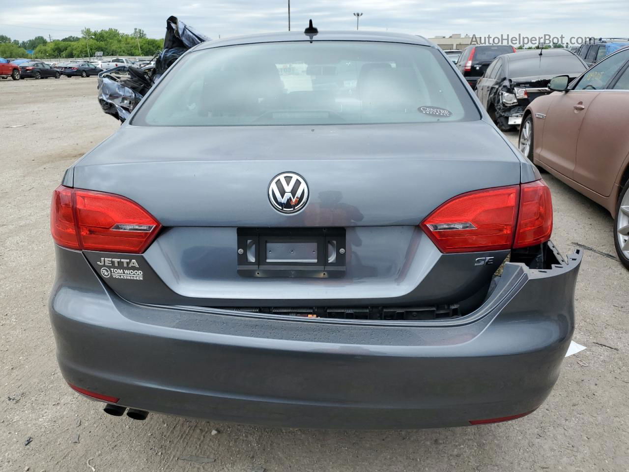 2014 Volkswagen Jetta Se Gray vin: 3VWD17AJ5EM336095