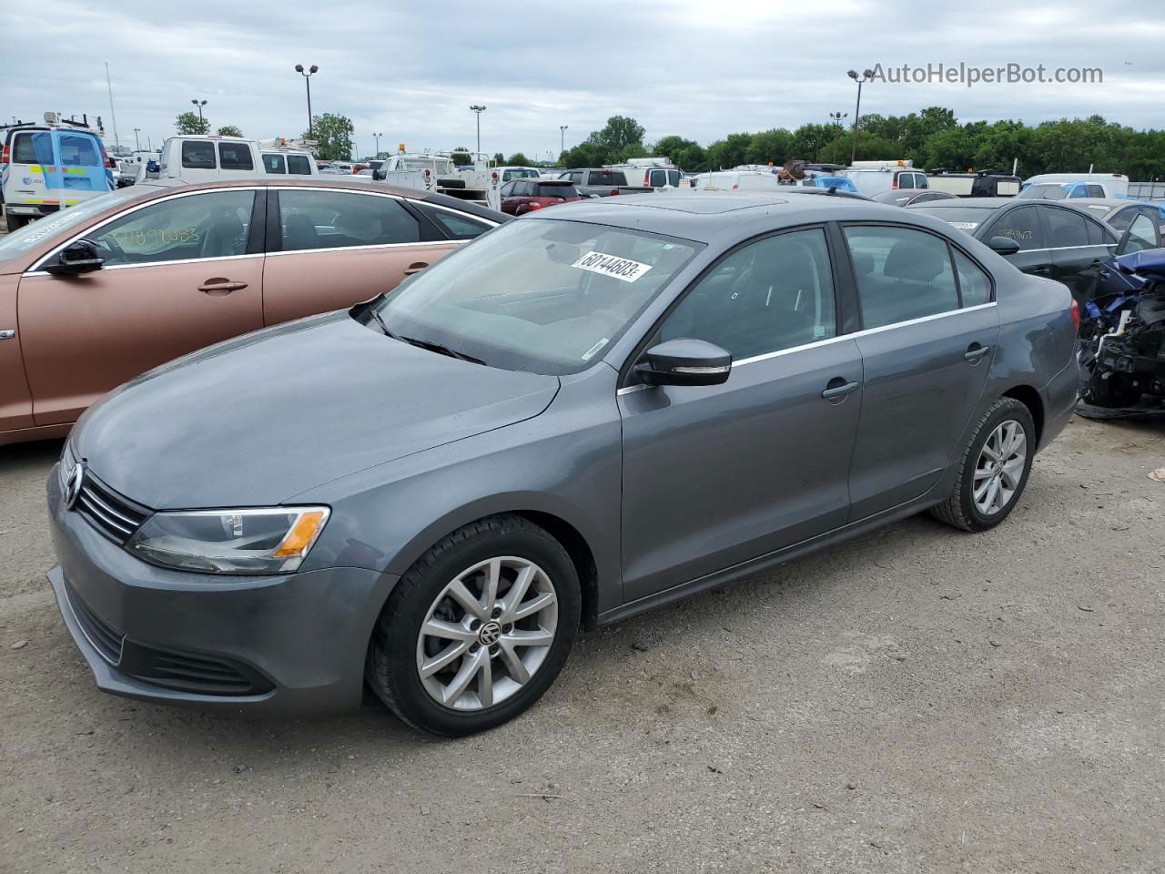 2014 Volkswagen Jetta Se Gray vin: 3VWD17AJ5EM336095