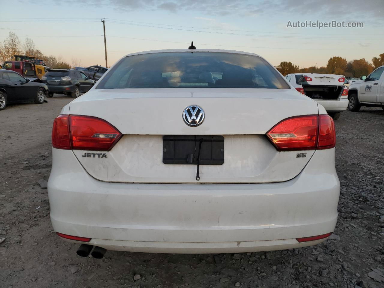 2014 Volkswagen Jetta Se White vin: 3VWD17AJ5EM364818