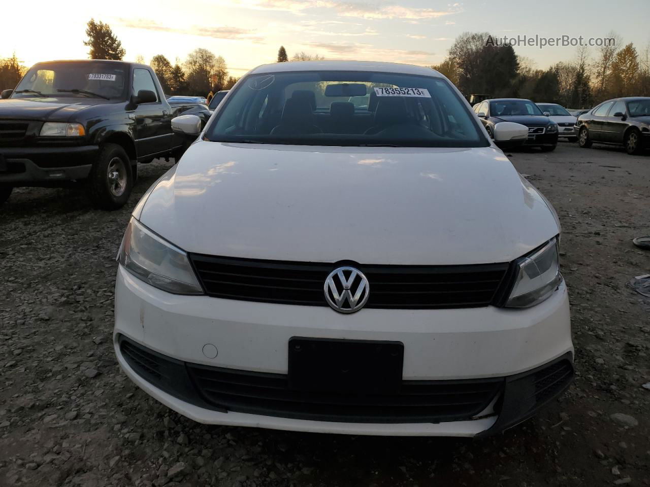 2014 Volkswagen Jetta Se White vin: 3VWD17AJ5EM364818