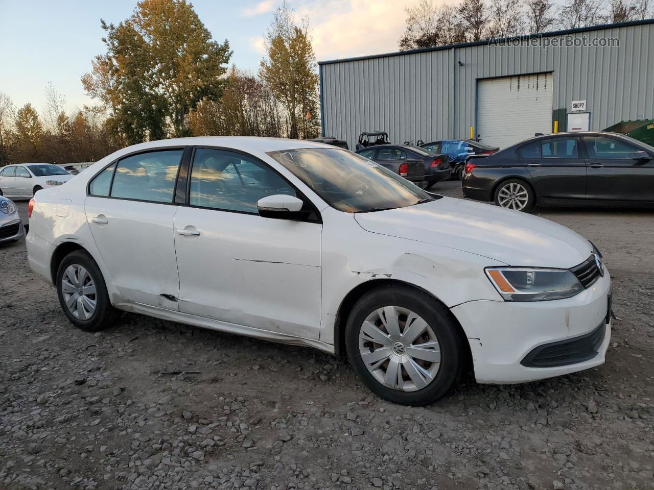 2014 Volkswagen Jetta Se White vin: 3VWD17AJ5EM364818