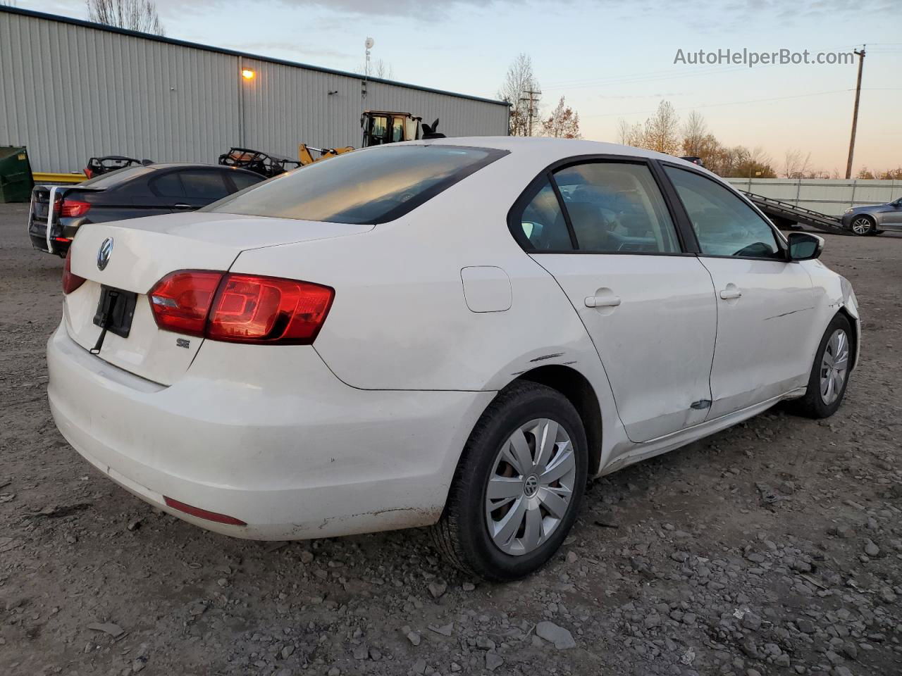 2014 Volkswagen Jetta Se White vin: 3VWD17AJ5EM364818