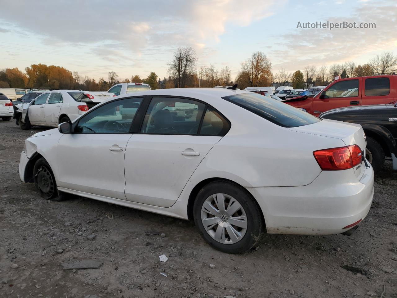 2014 Volkswagen Jetta Se White vin: 3VWD17AJ5EM364818