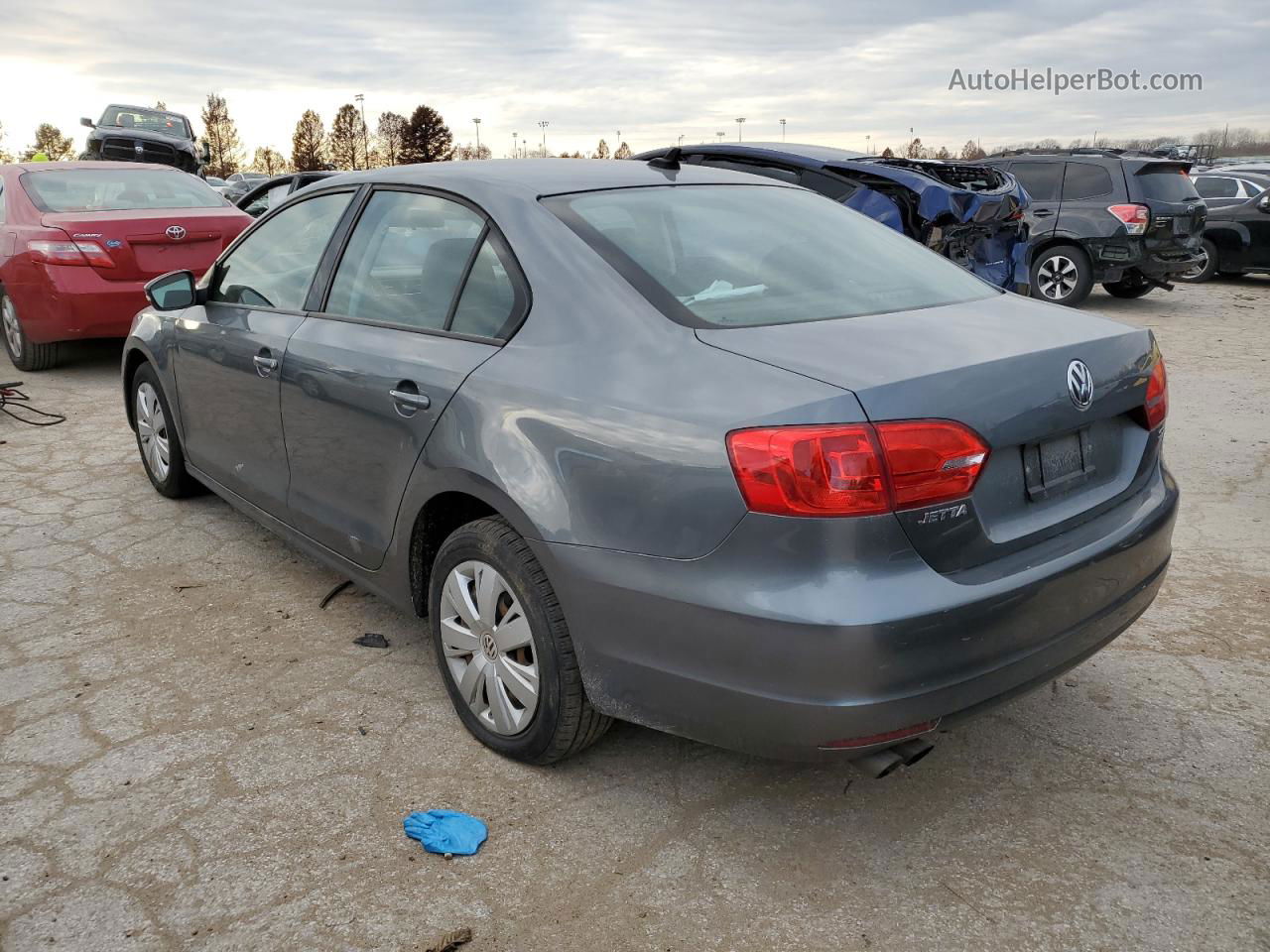 2014 Volkswagen Jetta Se Gray vin: 3VWD17AJ5EM420966