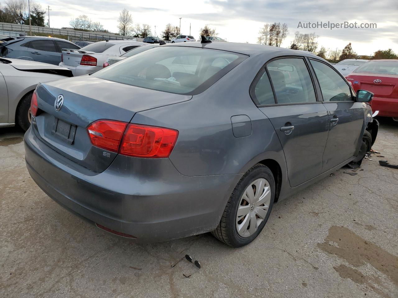 2014 Volkswagen Jetta Se Gray vin: 3VWD17AJ5EM420966