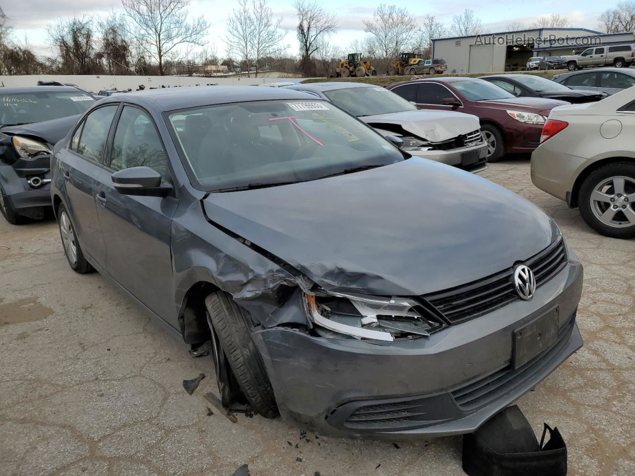 2014 Volkswagen Jetta Se Gray vin: 3VWD17AJ5EM420966