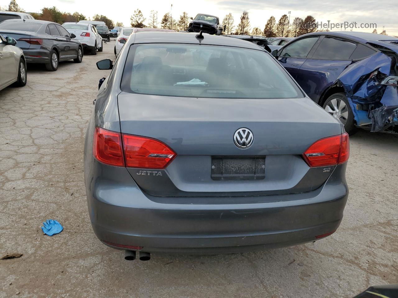 2014 Volkswagen Jetta Se Gray vin: 3VWD17AJ5EM420966