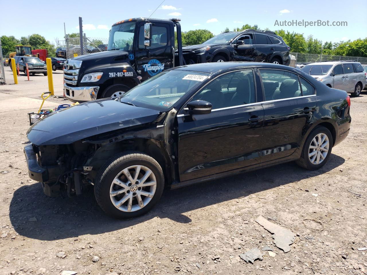 2014 Volkswagen Jetta Se Black vin: 3VWD17AJ5EM431594