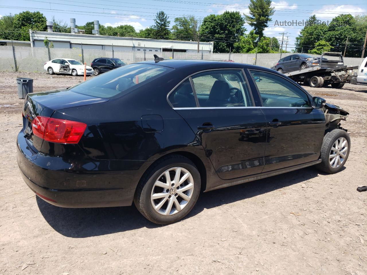 2014 Volkswagen Jetta Se Black vin: 3VWD17AJ5EM431594