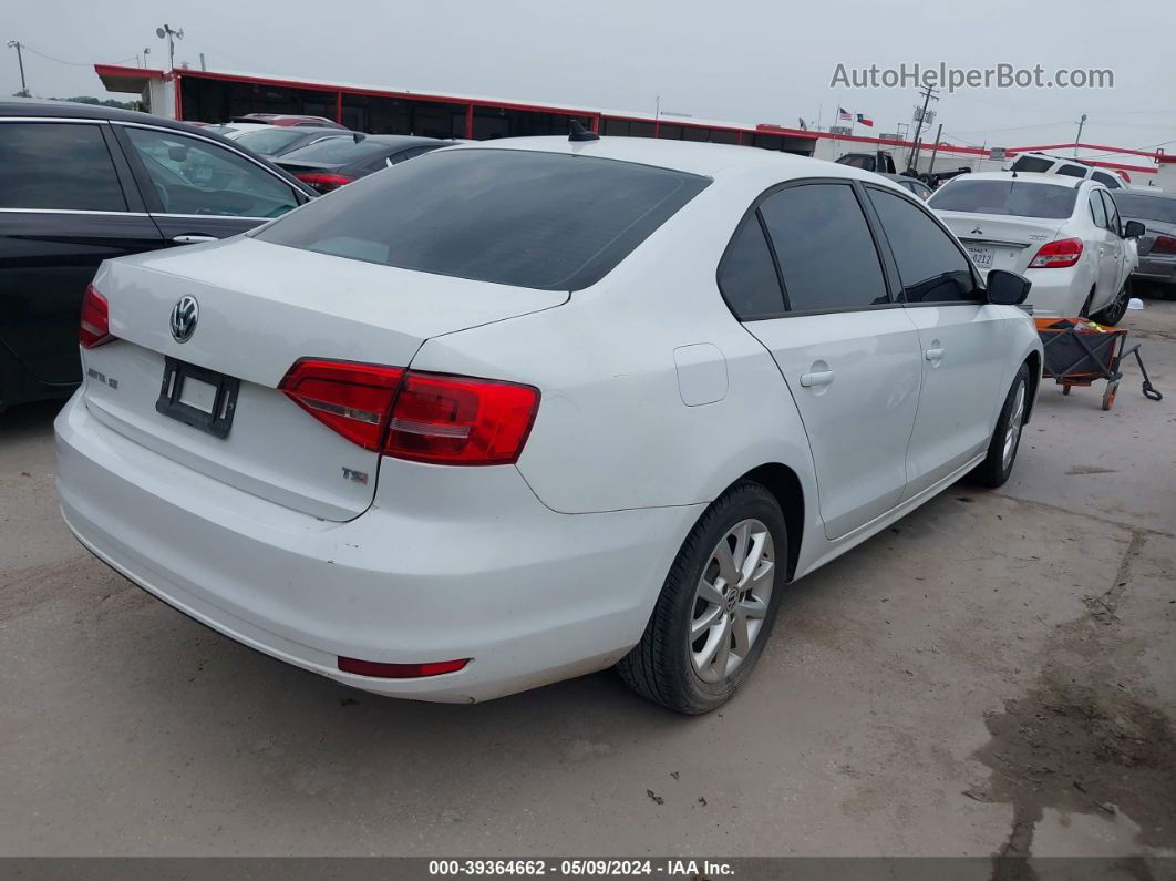 2015 Volkswagen Jetta 1.8t Se Белый vin: 3VWD17AJ5FM214158