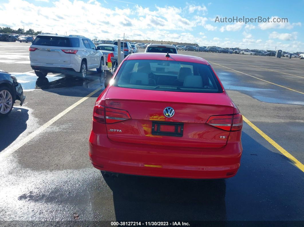 2015 Volkswagen Jetta 1.8t Sport Red vin: 3VWD17AJ5FM219179