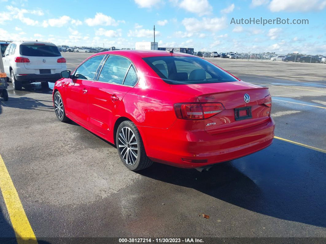 2015 Volkswagen Jetta 1.8t Sport Red vin: 3VWD17AJ5FM219179