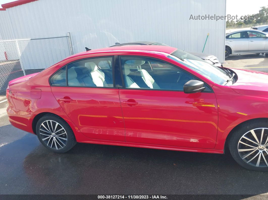 2015 Volkswagen Jetta 1.8t Sport Red vin: 3VWD17AJ5FM219179