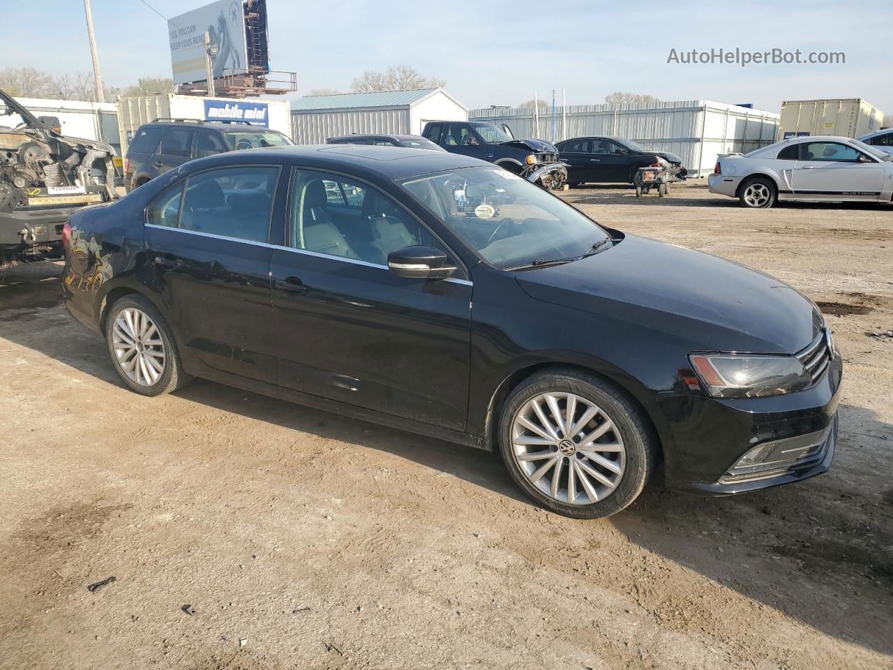 2015 Volkswagen Jetta Se Черный vin: 3VWD17AJ5FM231560