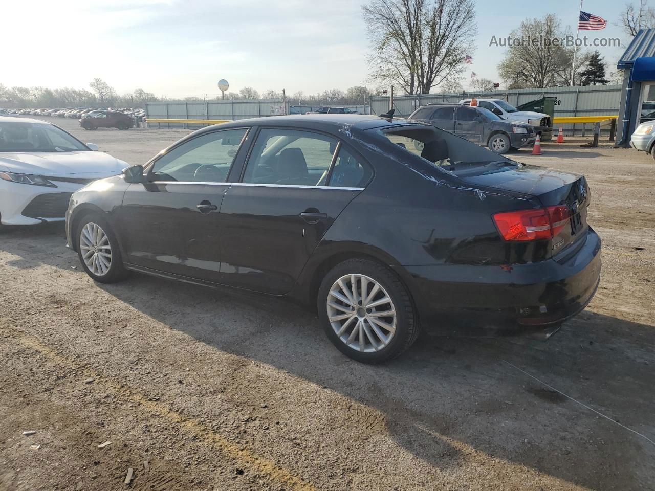 2015 Volkswagen Jetta Se Черный vin: 3VWD17AJ5FM231560