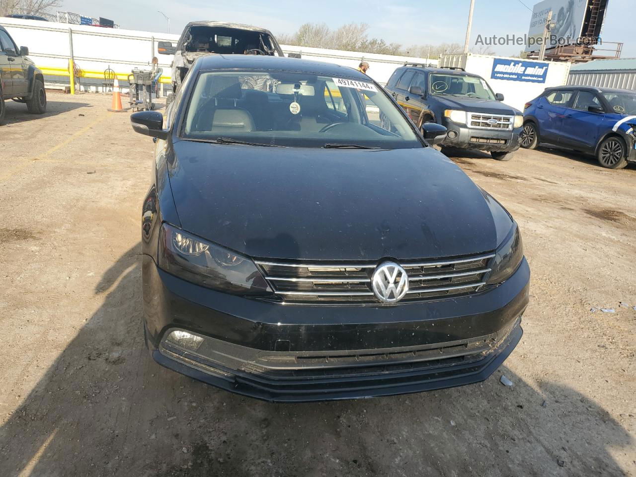 2015 Volkswagen Jetta Se Black vin: 3VWD17AJ5FM231560